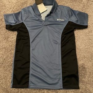 Blue and black, small, Columbia polo